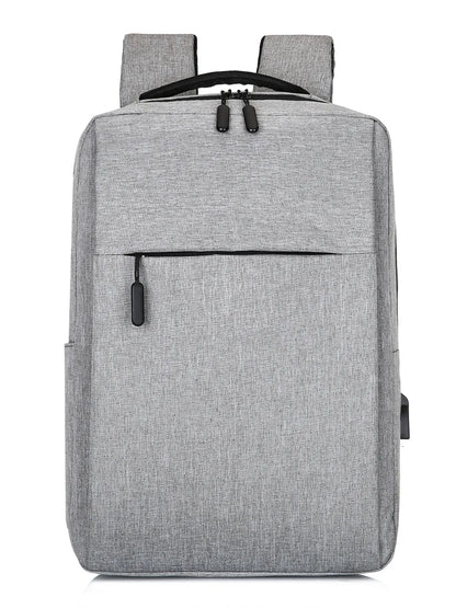 Adjustable Straps Oxford Cloth Backpack Bag Light Gray One Size