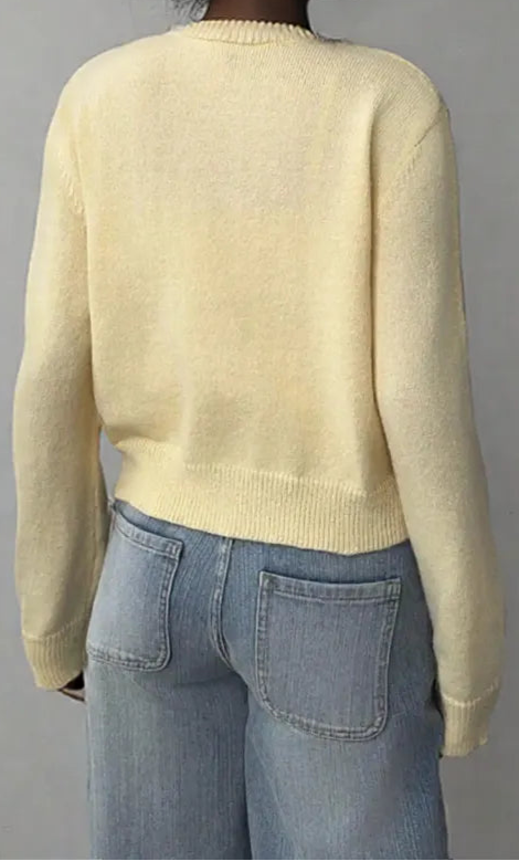 Button-Up Long Sleeve Knit Cardigan
