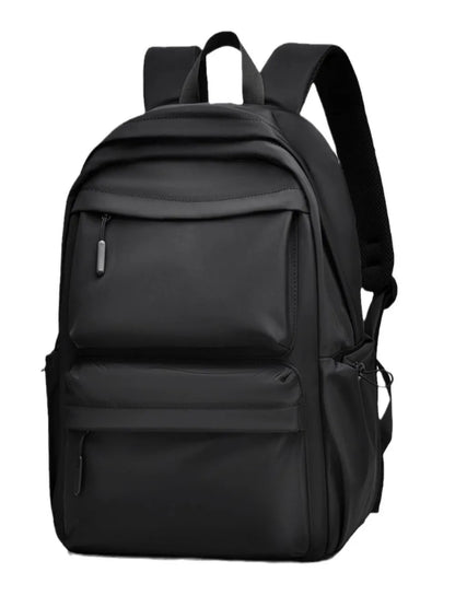 Multi Pocketed Adjustable Strap Backpack Bag Black One Size