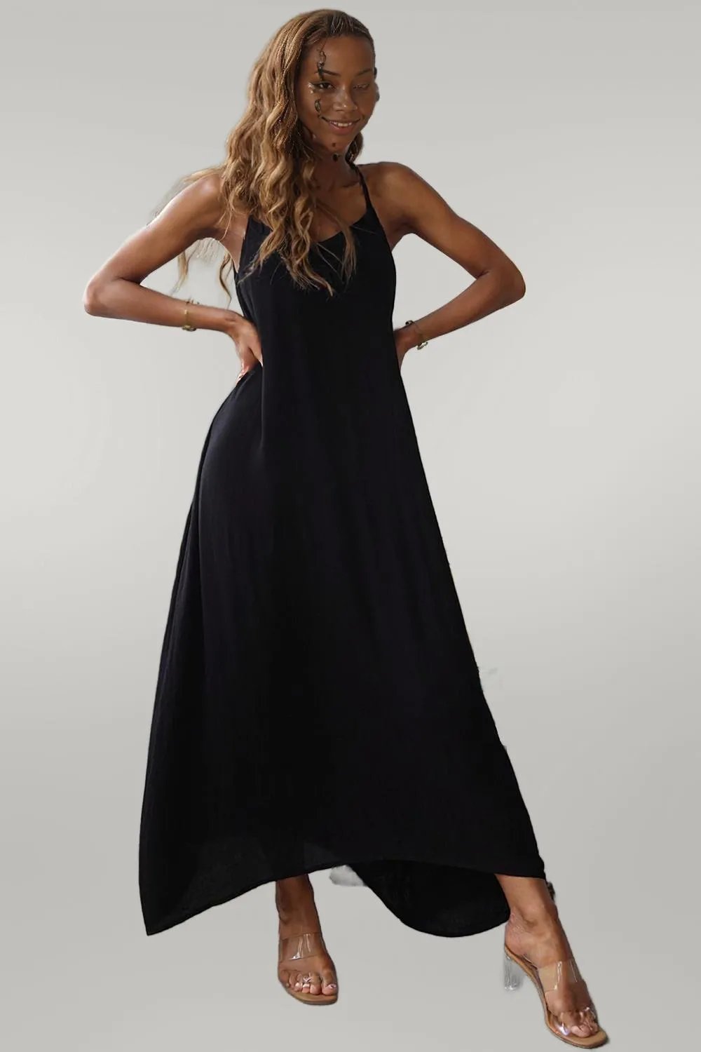 Devine Spaghetti Strap Maxi Dress