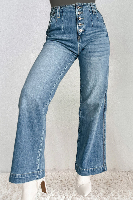 Straight Jeans with Pockets - Jeans - Trendsi - Medium - 16 - 100100509126575