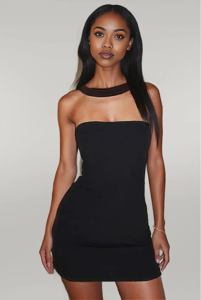 European Style One Shoulder Neck Dress