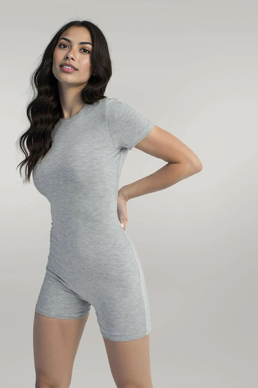 Solid Color Bodycon Jumpsuit