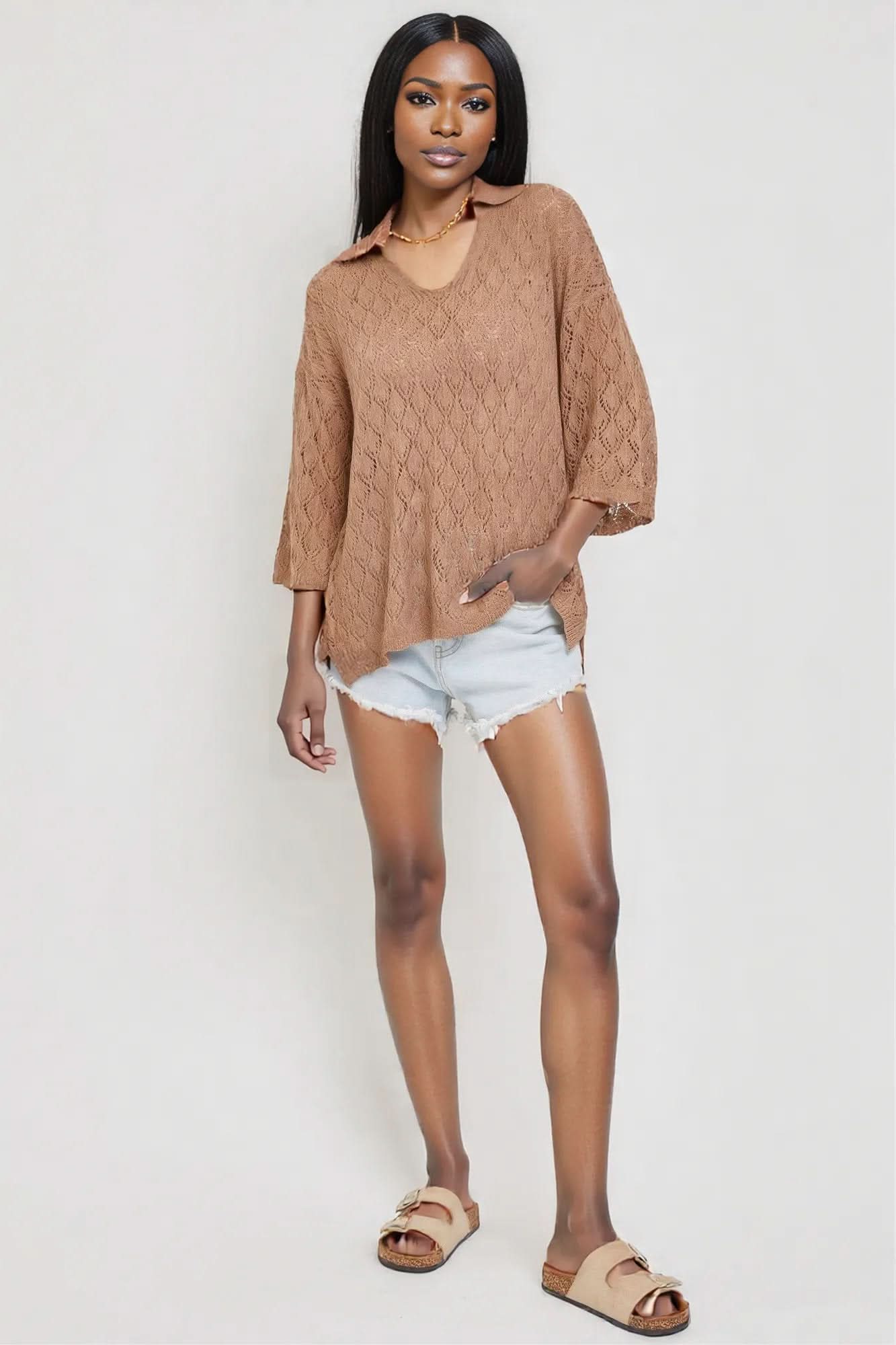 Pointelle Knit Top