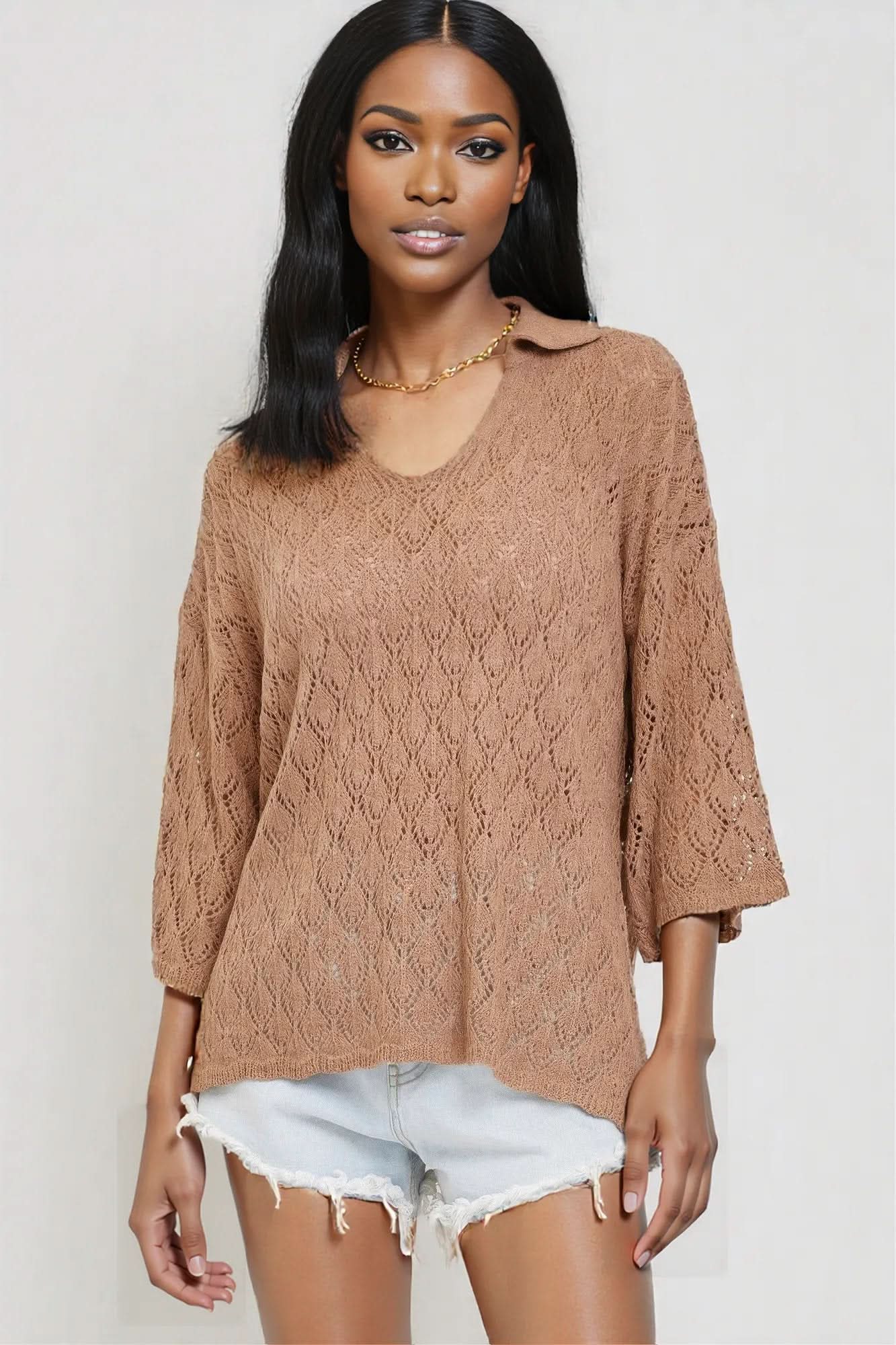 Pointelle Knit Top
