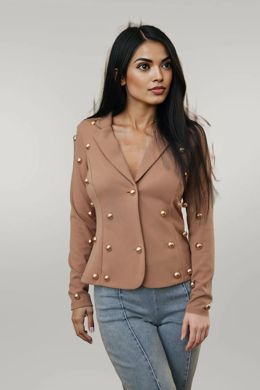 Stud Detailed Fashion Jacket L