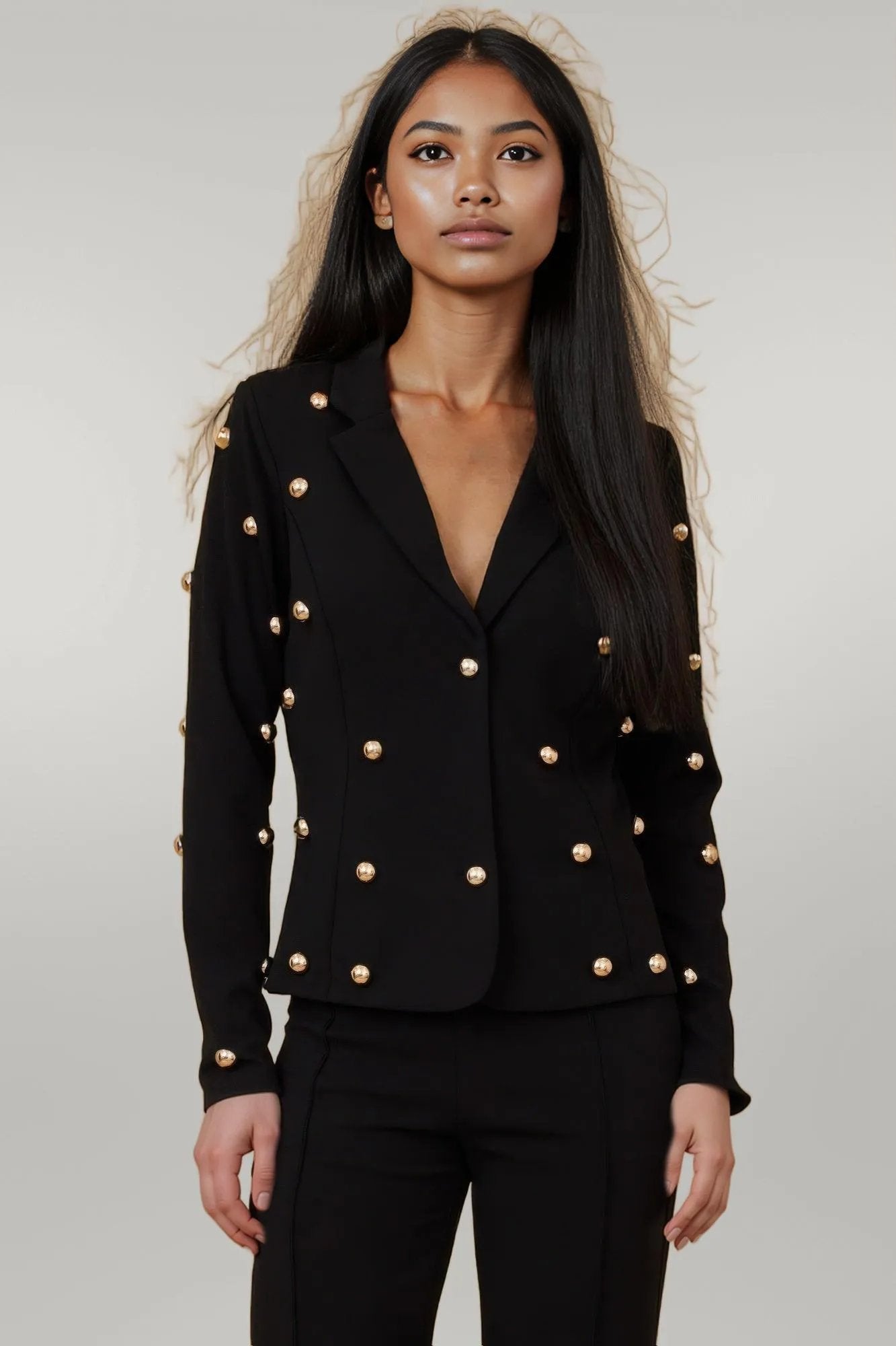 Stud Detailed Fashion Jacket L