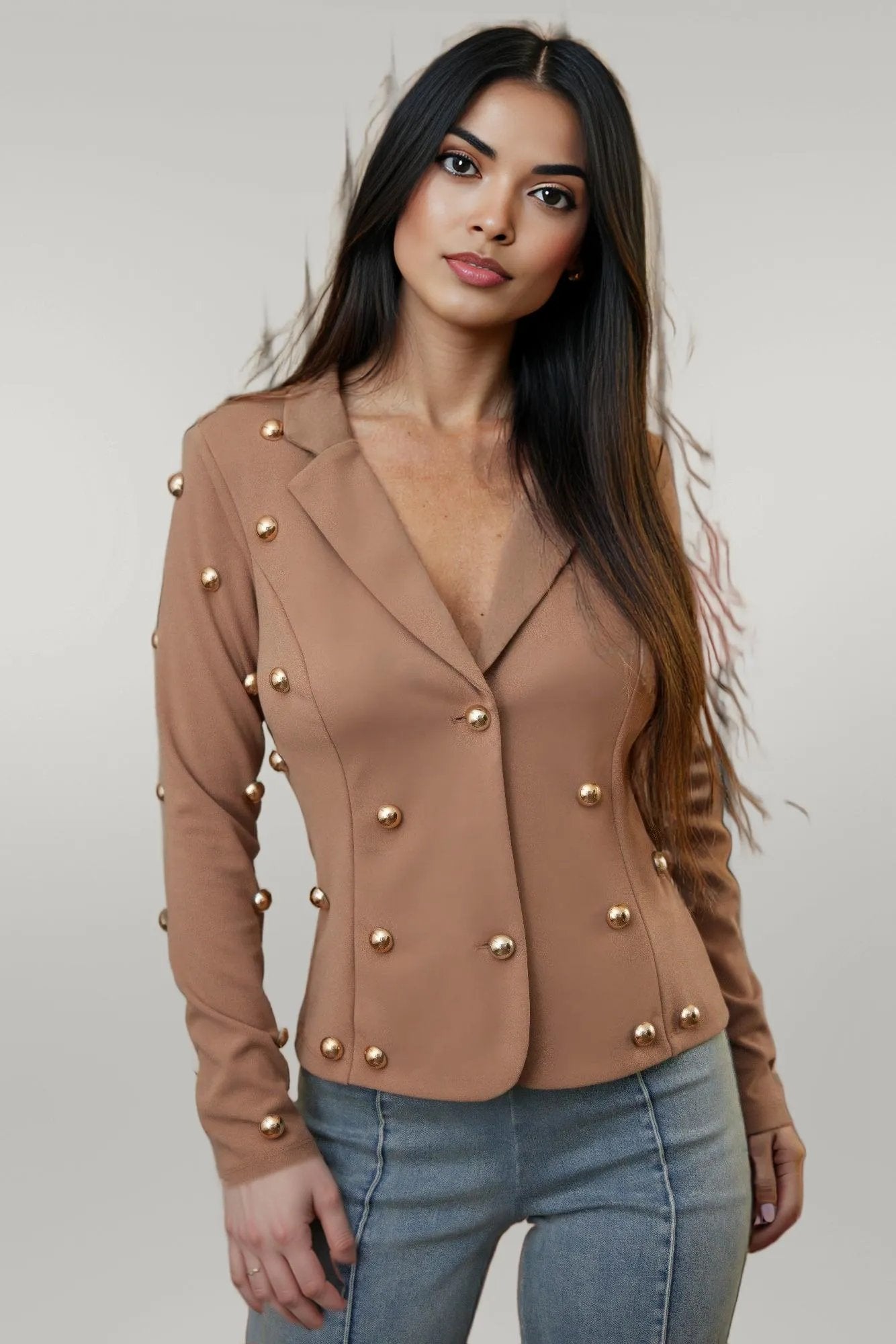 Stud Detailed Fashion Jacket