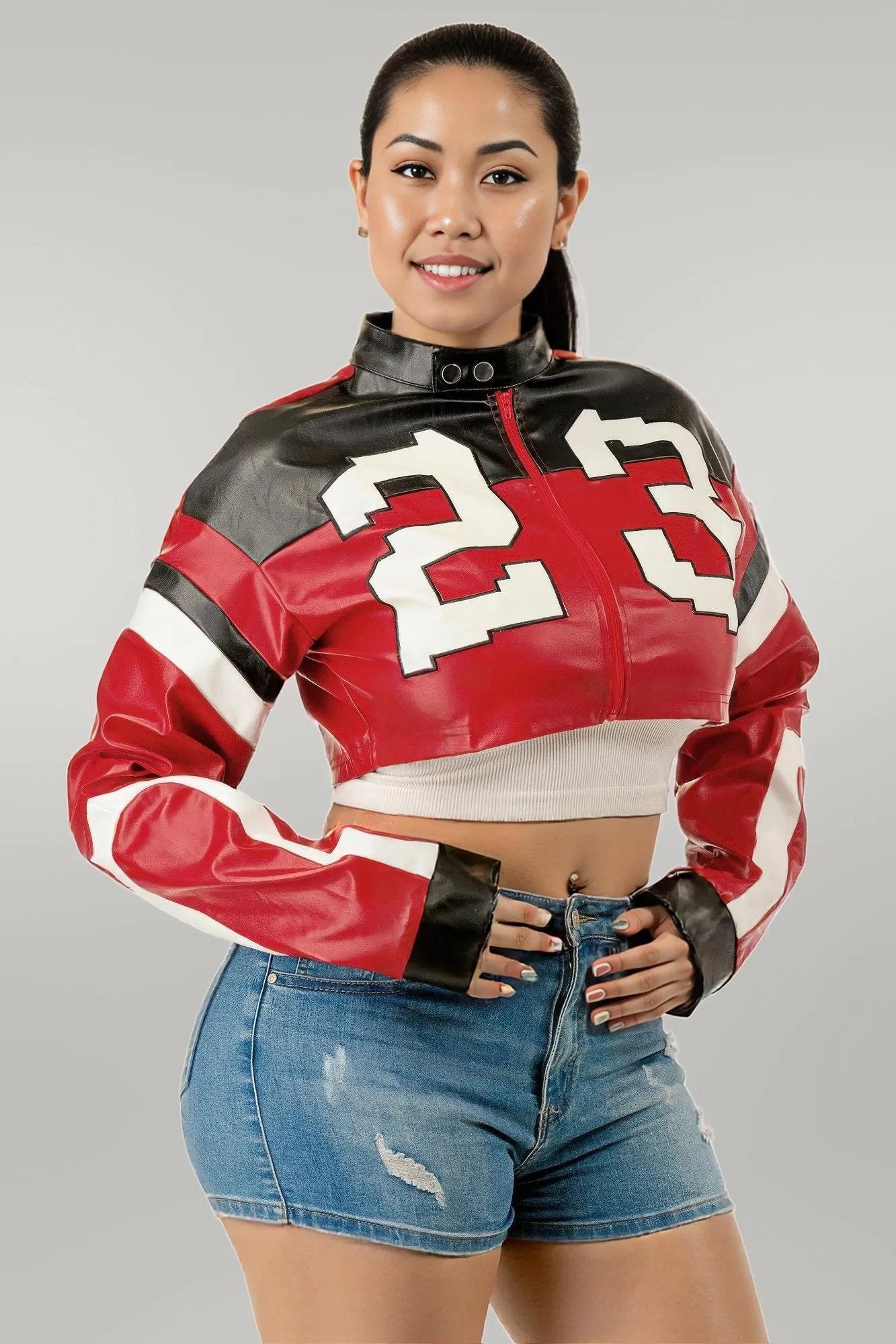 Cropped Moto Jacket
