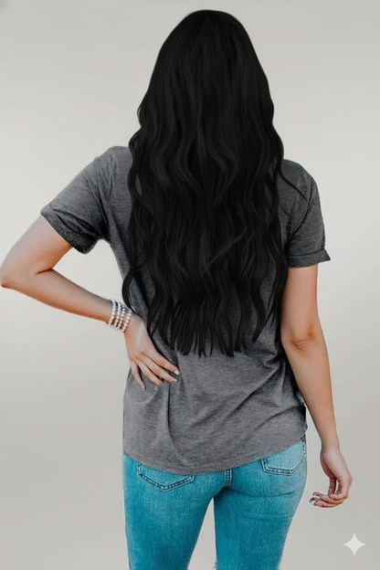 Slogan Graphic Round Neck Tee