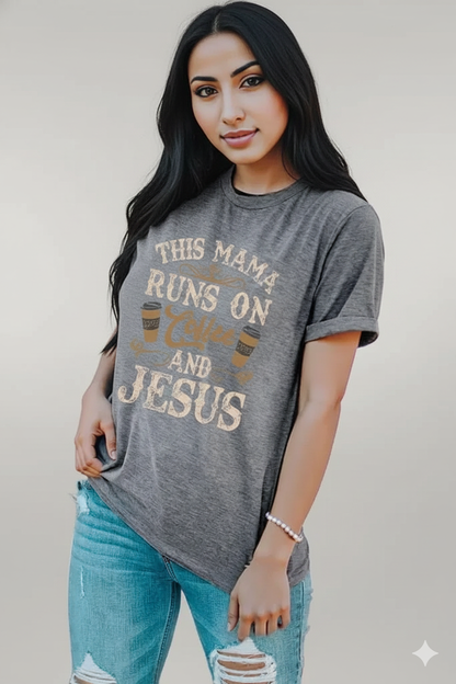 Slogan Graphic Round Neck Tee