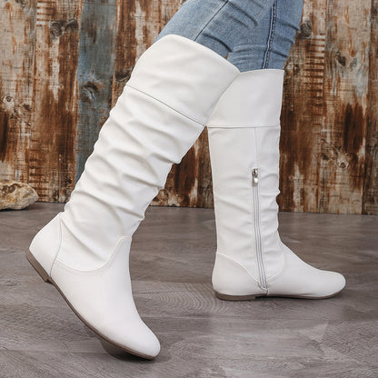 High Top Side Simple Zipper Fashionable Comfortable Boots