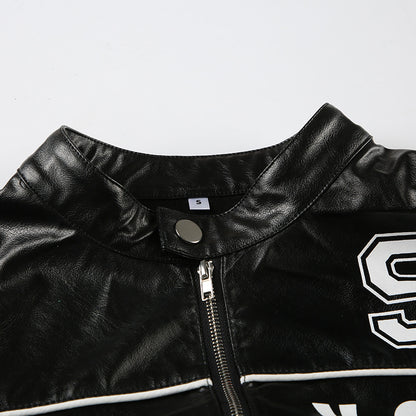 Personality Locomotive PU Leather Jacket