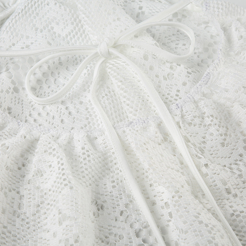 Bohemian Hollow Out Cutout Sexy V neck Lace Vest