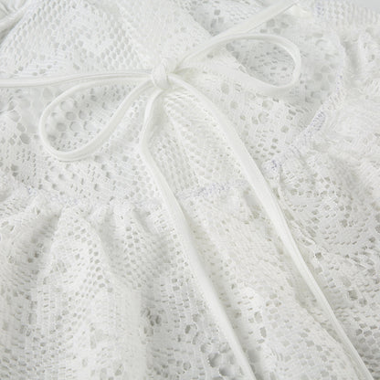 Bohemian Hollow Out Cutout Sexy V neck Lace Vest