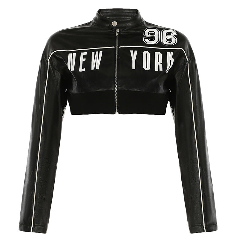 Personality Locomotive PU Leather Jacket