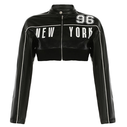 Personality Locomotive PU Leather Jacket