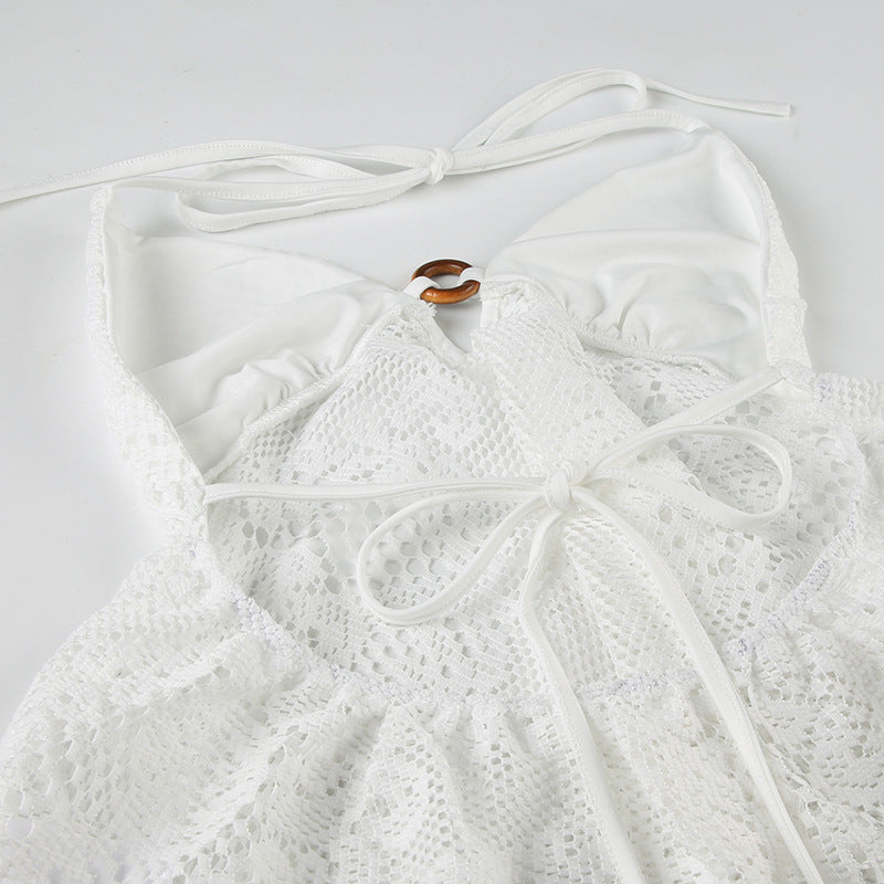 Bohemian Hollow Out Cutout Sexy V neck Lace Vest
