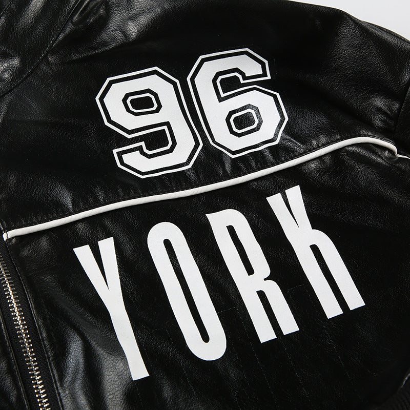 Personality Locomotive PU Leather Jacket