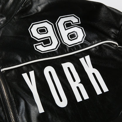 Personality Locomotive PU Leather Jacket