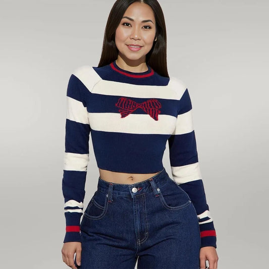 Cropped Slim Fit Sexy Long Sleeve Top