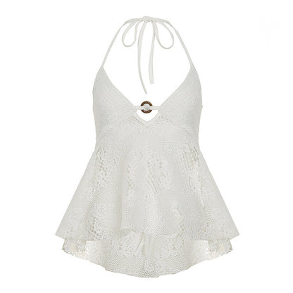 Bohemian Hollow Out Cutout Sexy V neck Lace Vest