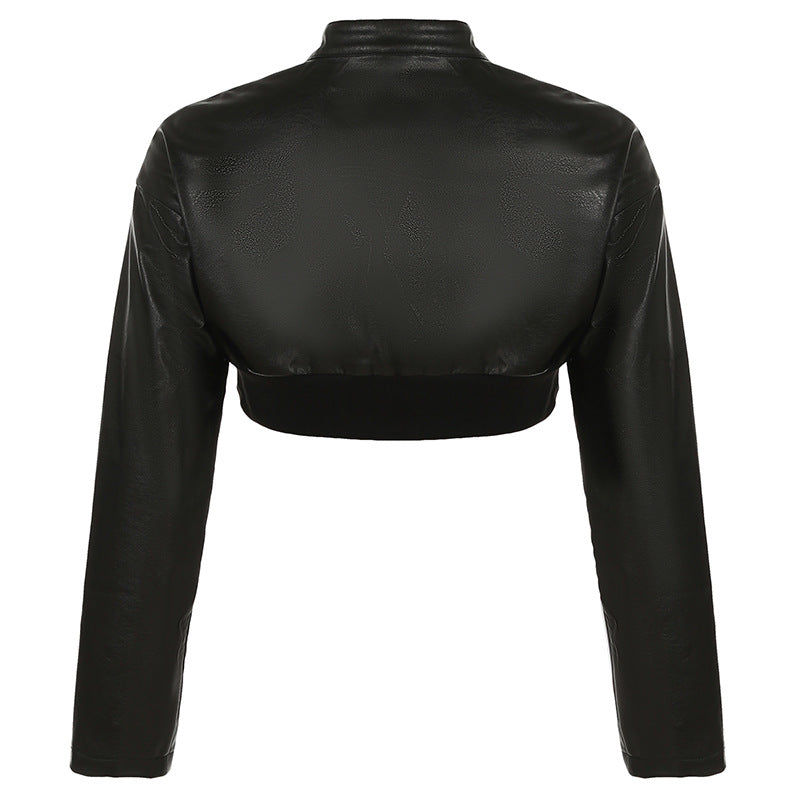 Personality Locomotive PU Leather Jacket