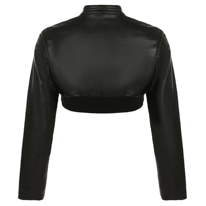 Personality Locomotive PU Leather Jacket
