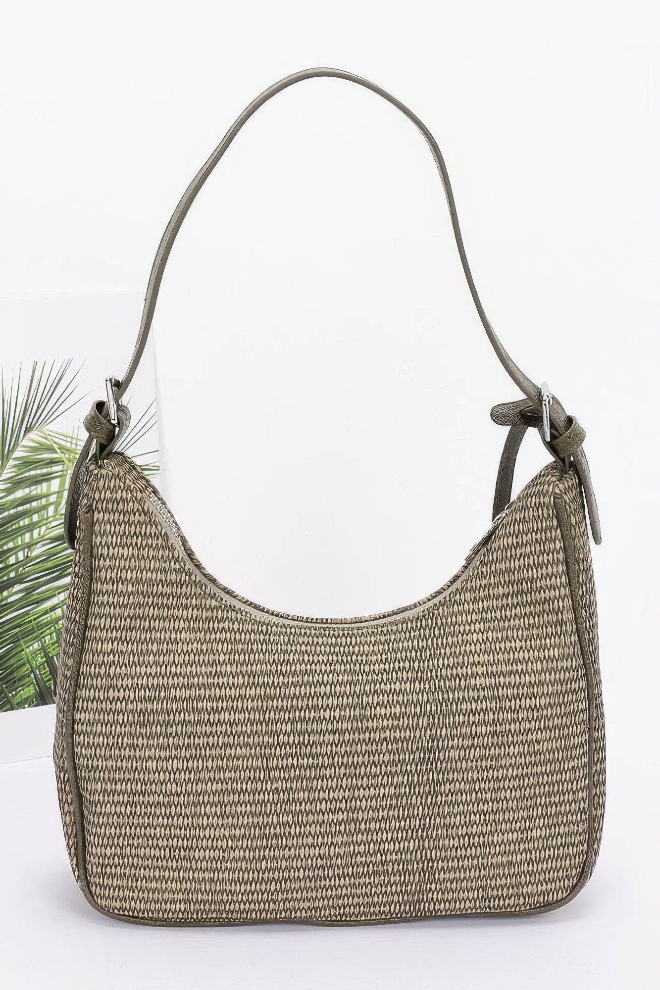 Faux Leather Shoulder Bag Olive