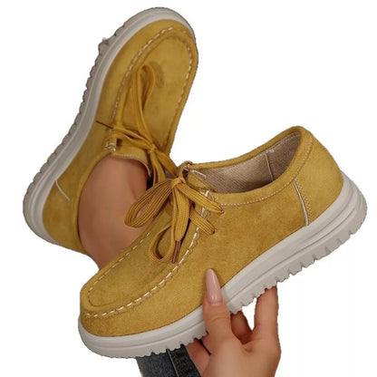 Lace Up Round Toe Loafers