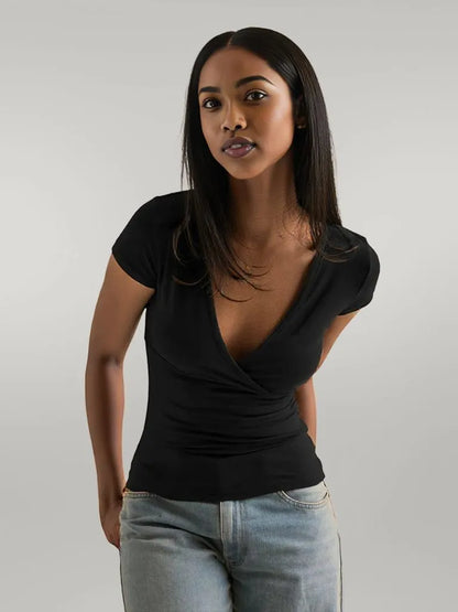 Surplice Short Sleeve T-Shirt