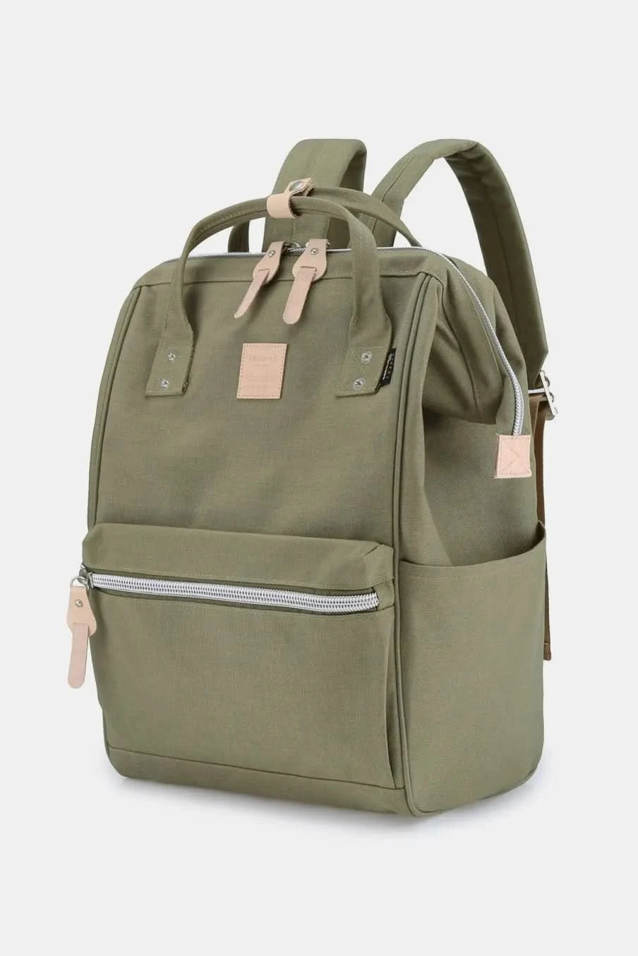 Himawari Waterproof Design Arcuate Shoulder Strap Backpack Bag with Handles Moss One Size