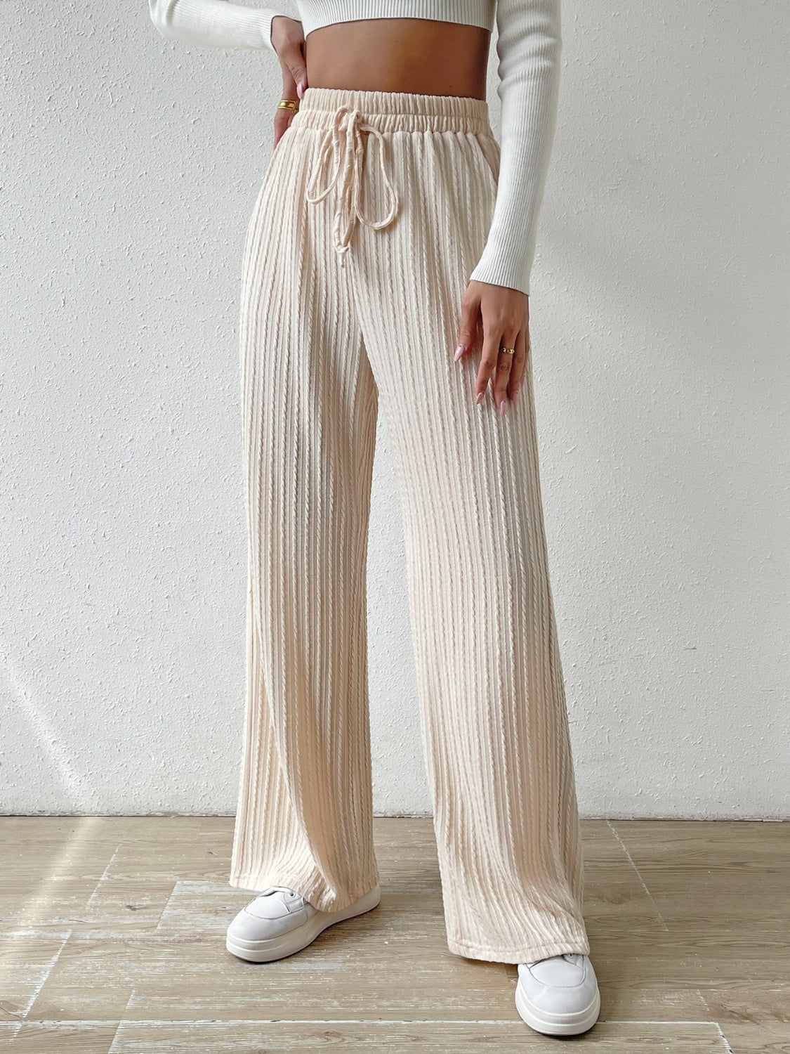 Honey Drawstring Wide Leg Pants