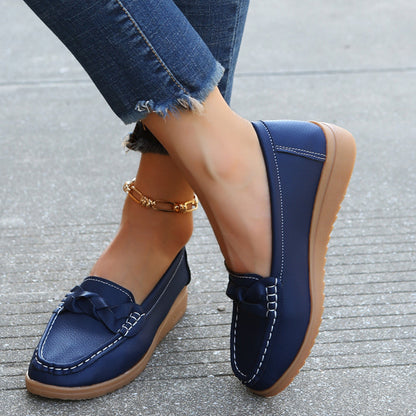 Weave Wedge Heeled Loafers - Shoes & Bags/Crossbody Bags - Trendsi - Dark Blue - 43(US11) - 100500950718652