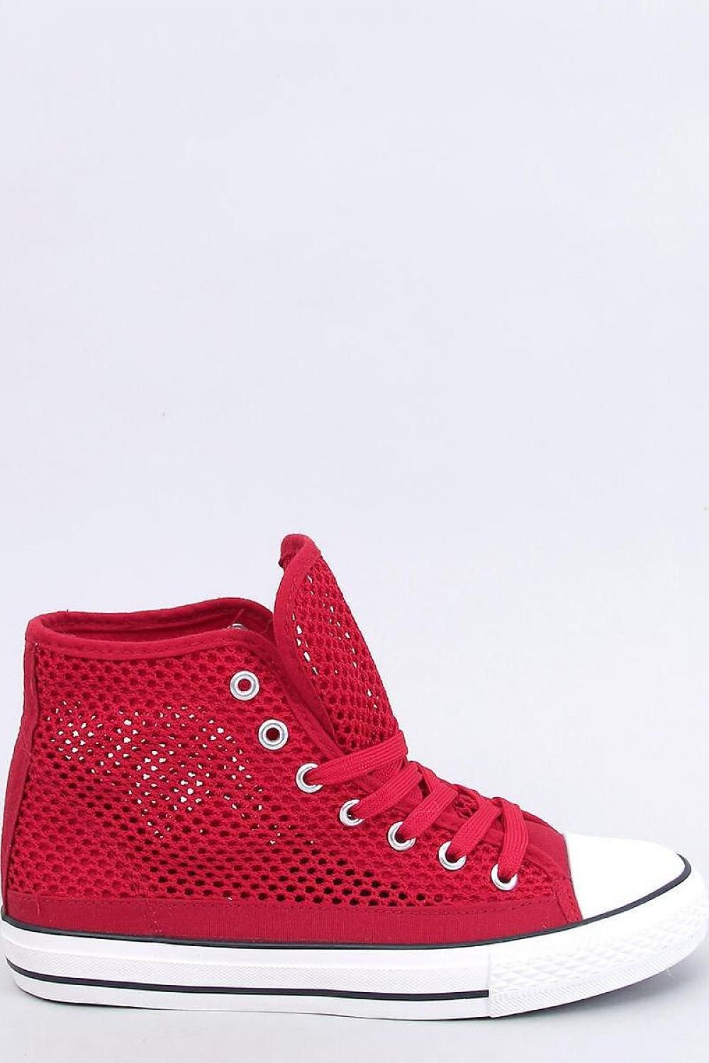 Inello Women's lace-up high-top sneakers (Red)