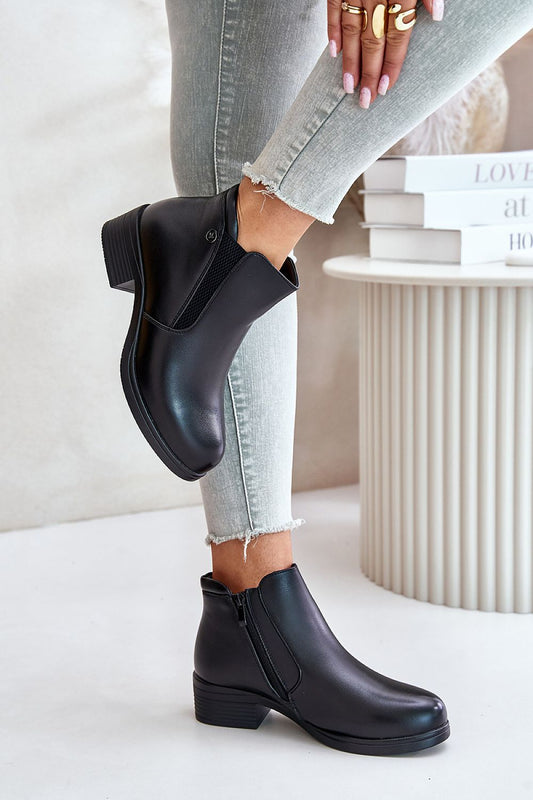 ankle-length upper Heel boots black