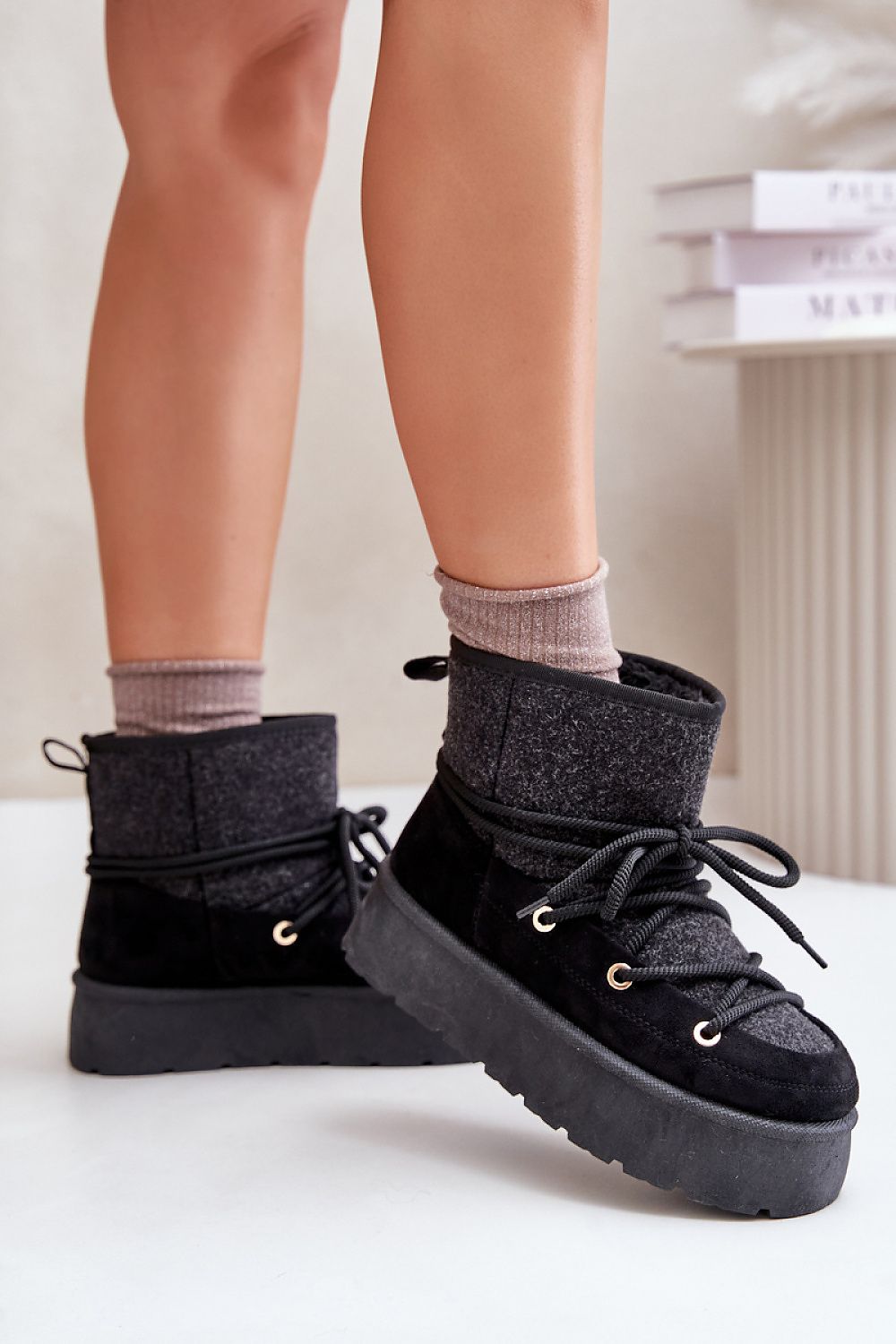 Step in style Stylish platform snow boots