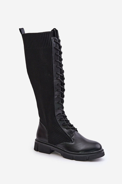 Step in style Combination Thigh-Hight Boots