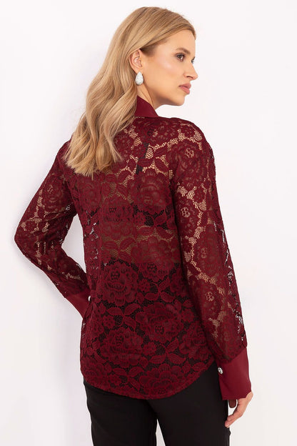 Women's lace shirt Long sleeve shirt