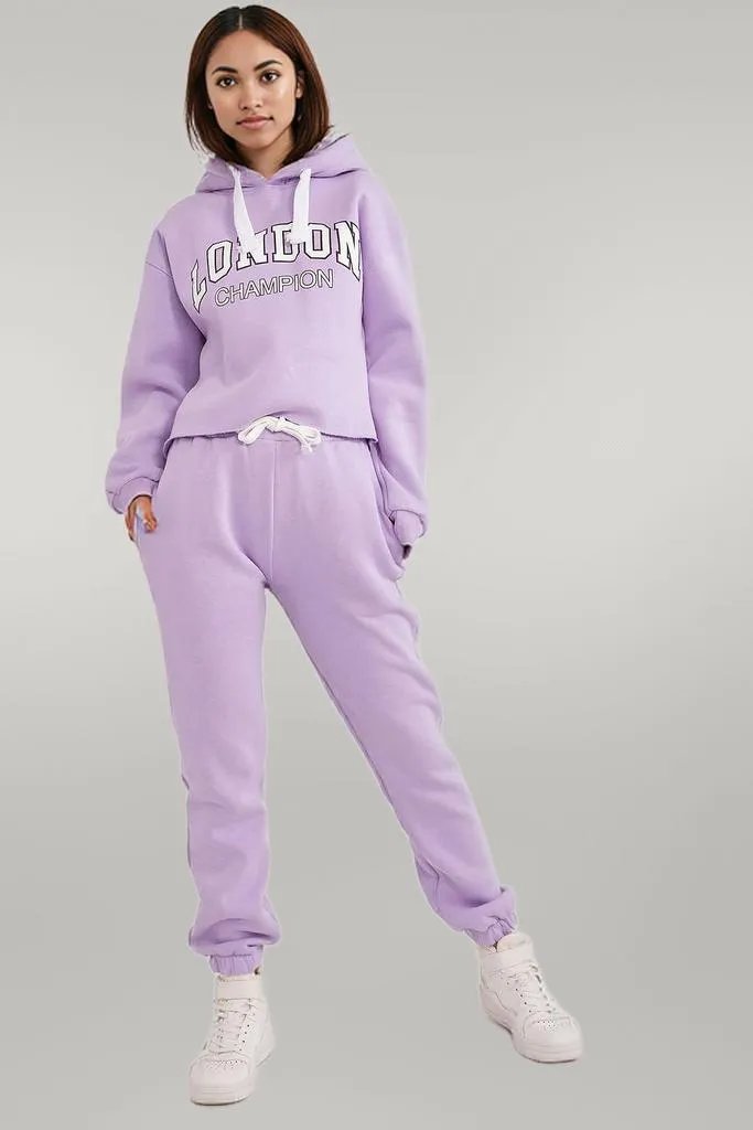 Ex Moda Lavender Casual tracksuit set violet EU one-size-fits-all | US one-size