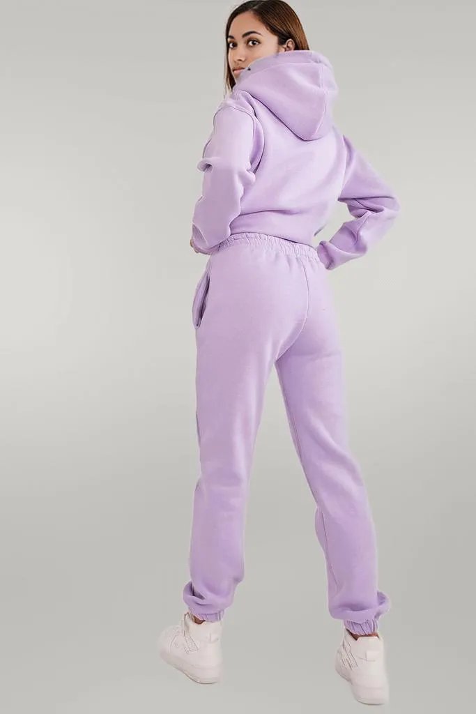 Ex Moda Lavender Casual tracksuit set