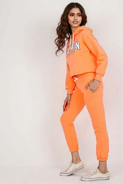 Orange Casual tracksuit set Ex Moda