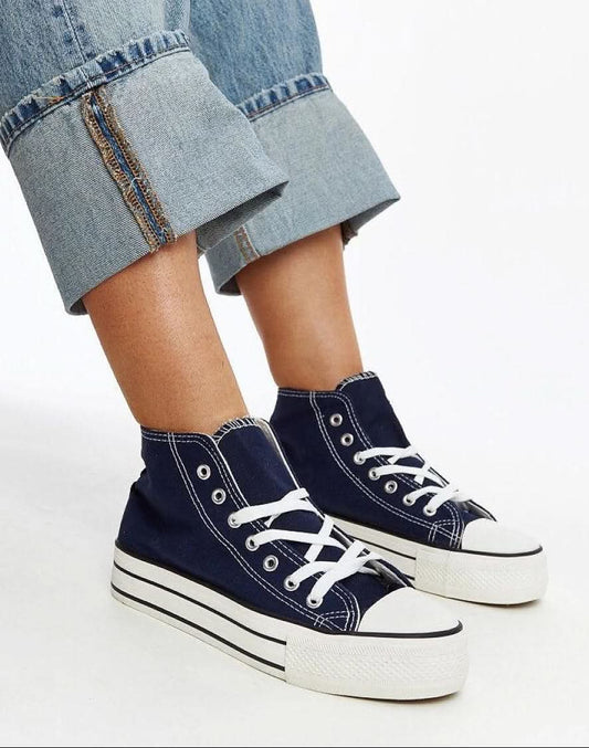 Solea Navy high-top sneakers blue