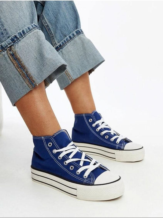 Solea Regular blue high-top sneakers blue