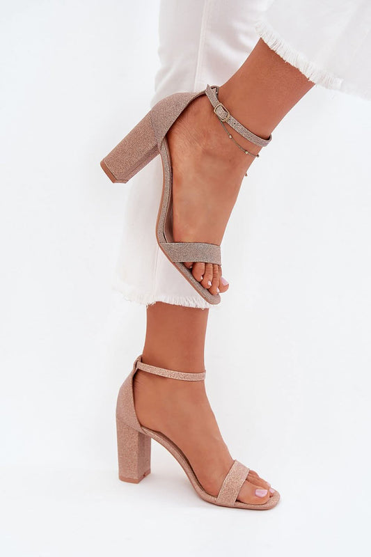 Shiny brocade women's sandals
