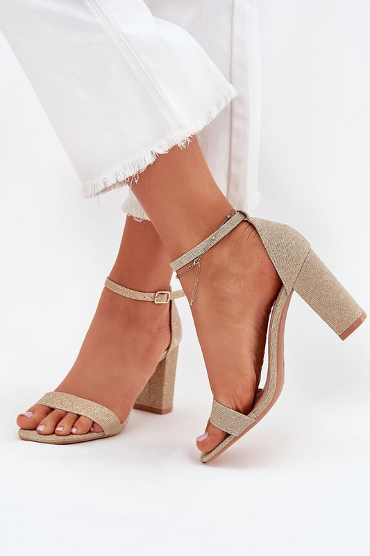Shiny brocade women's sandals