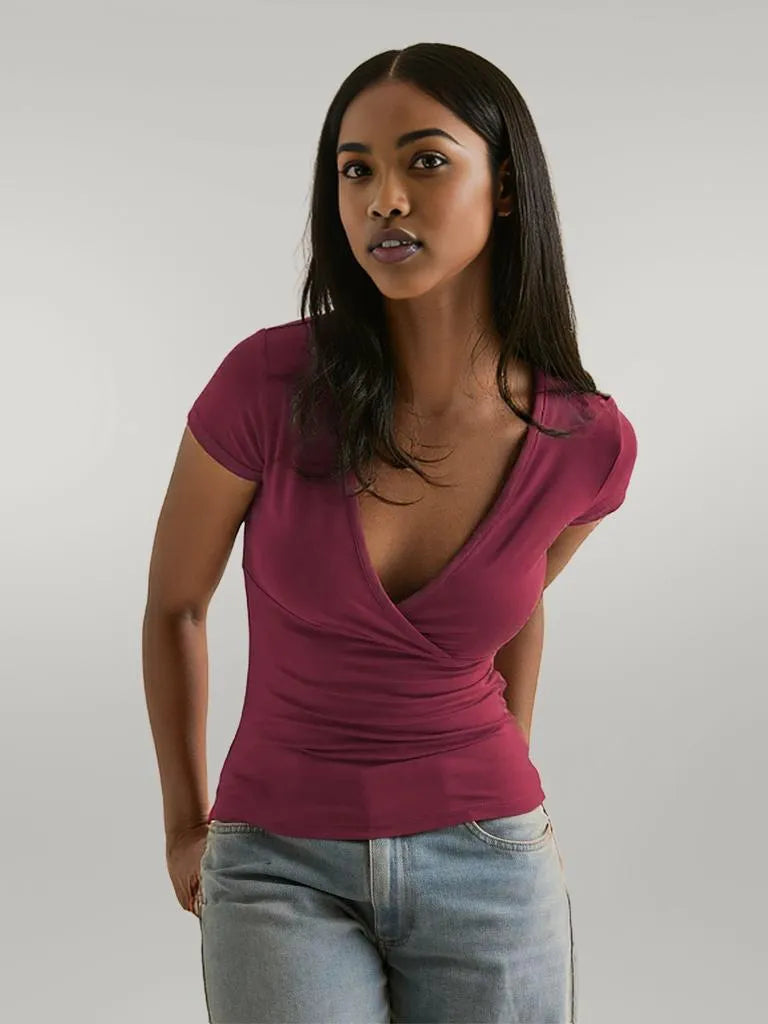 Surplice Short Sleeve T-Shirt