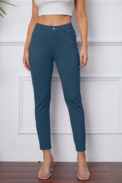 StretchyStitch Pants by Basic Bae Dusty Blue