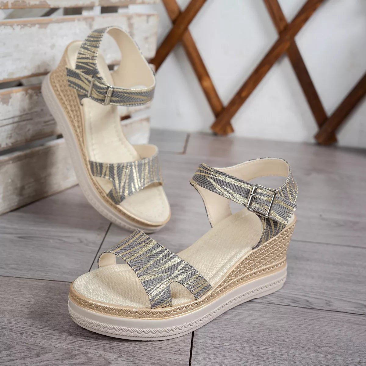 Open Toe Wedge Sandals