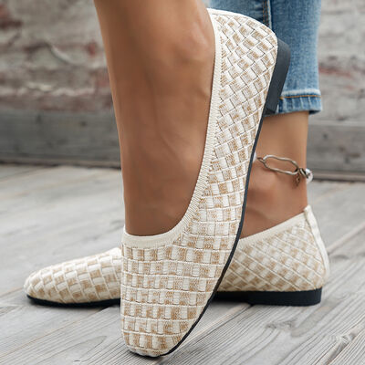 Mesh Round Toe Flat Slip-Ons